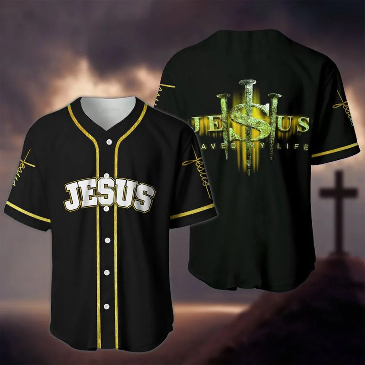 Jesus Save My Life Baseball Jersey Shirt 3D All Over Printed Baseball Jersey Shirts hip hop Tops