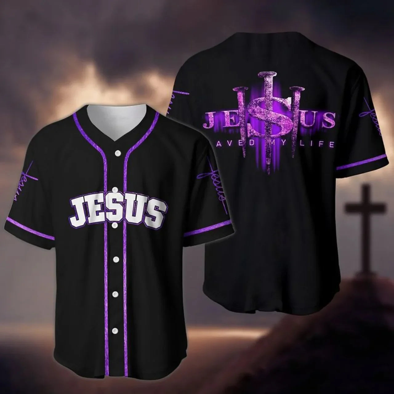 Jesus Save My Life Baseball Jersey Shirt 3D All Over Printed Baseball Jersey Shirts hip hop Tops