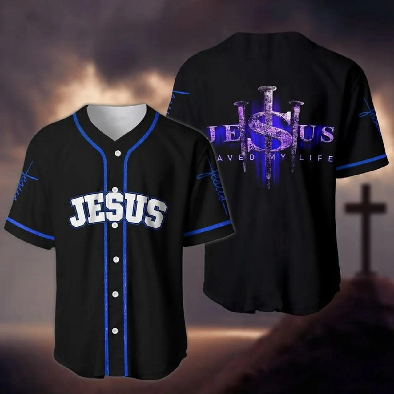 Jesus Save My Life Baseball Jersey Shirt 3D All Over Printed Baseball Jersey Shirts hip hop Tops