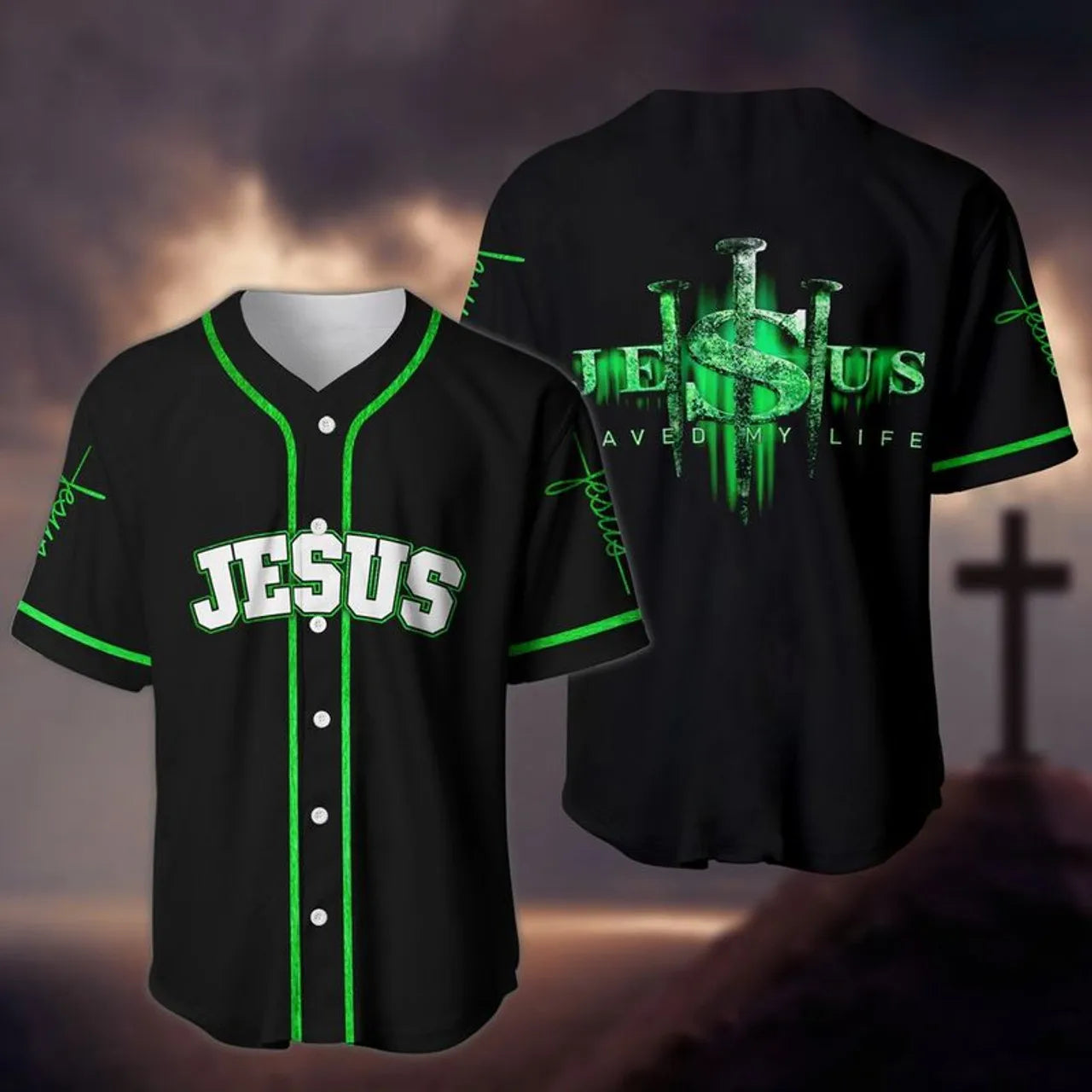 Jesus Save My Life Baseball Jersey Shirt 3D All Over Printed Baseball Jersey Shirts hip hop Tops