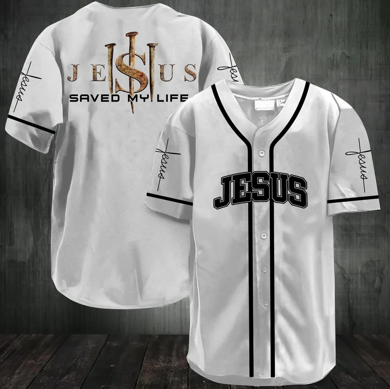 Jesus Save My Life Baseball Jersey Shirt 3D All Over Printed Baseball Jersey Shirts hip hop Tops