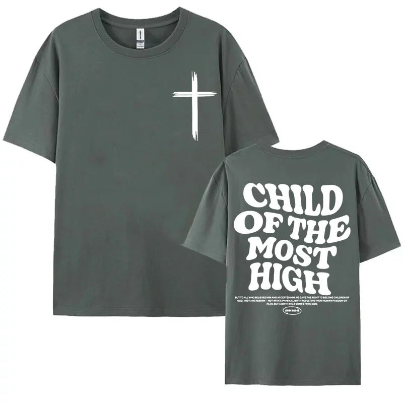 Aesthetic Christian Bible Verse T Shirt for Men Christians Apparel Brown Jesus T-shirts Unisex Harajuku Fashion Oversized Tshirt