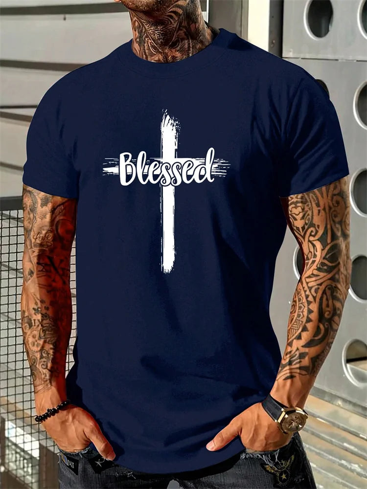 Christian clothing Christianity Cross Men's Fashion T-shirt Summer