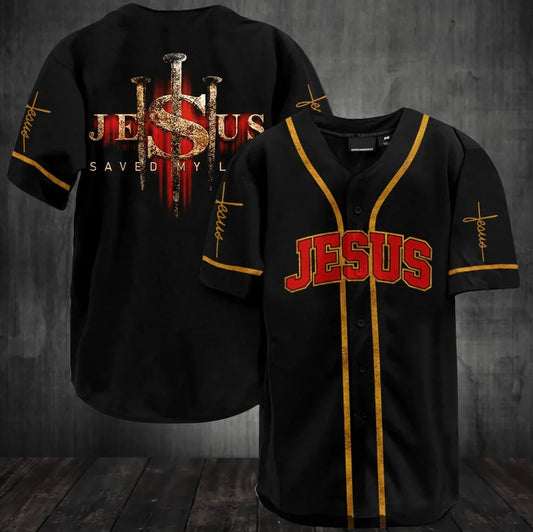 Jesus Save My Life Baseball Jersey Shirt 3D All Over Printed Baseball Jersey Shirts hip hop Tops