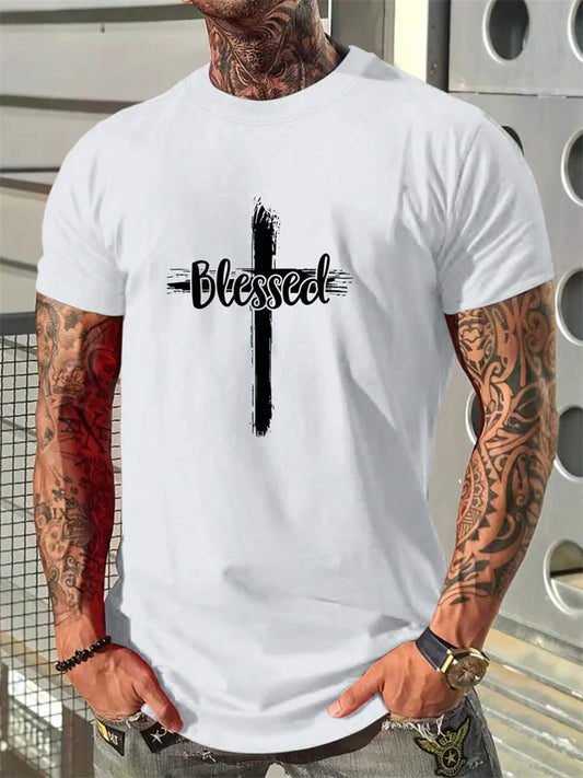 Christian clothing Christianity Cross Men's Fashion T-shirt Summer